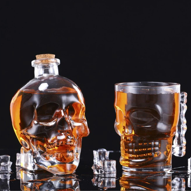 skull vodka bottle